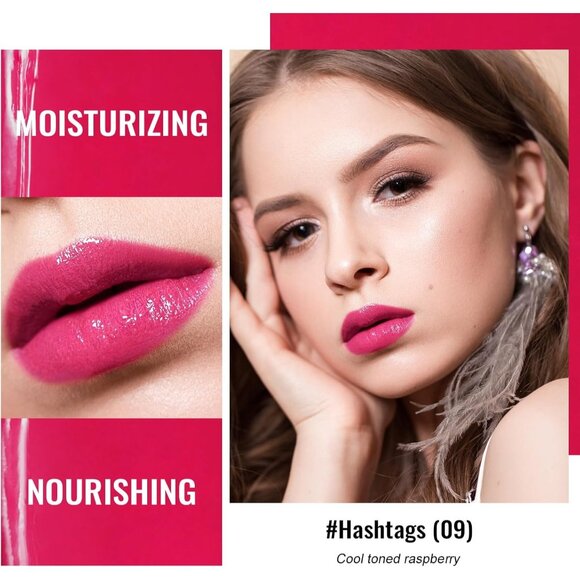 🆕 Moisture Shine Rose Pink Lipstick Juicy Look Vegan Cruelty-Free Coverage Lip - Picture 2 of 10